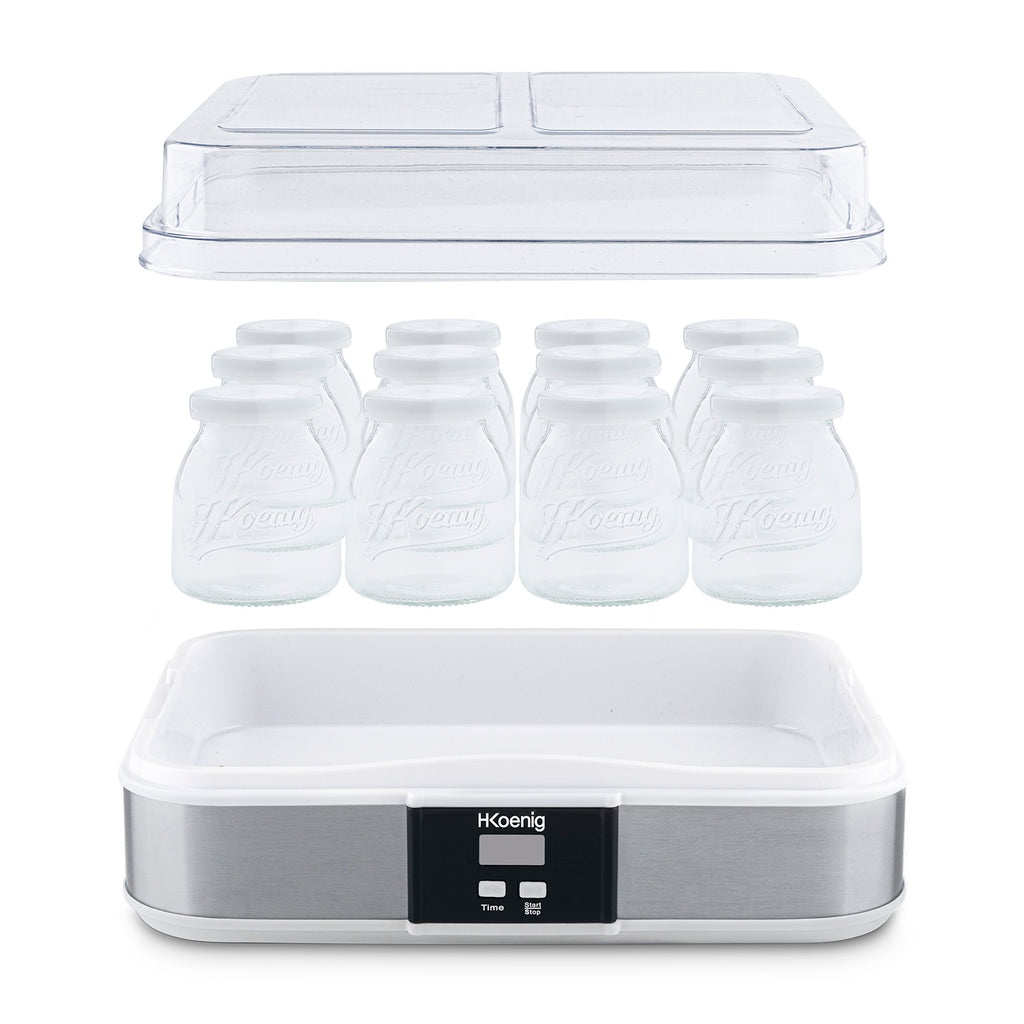 Yoghurt Maker 12 Pots - Stainless Steel