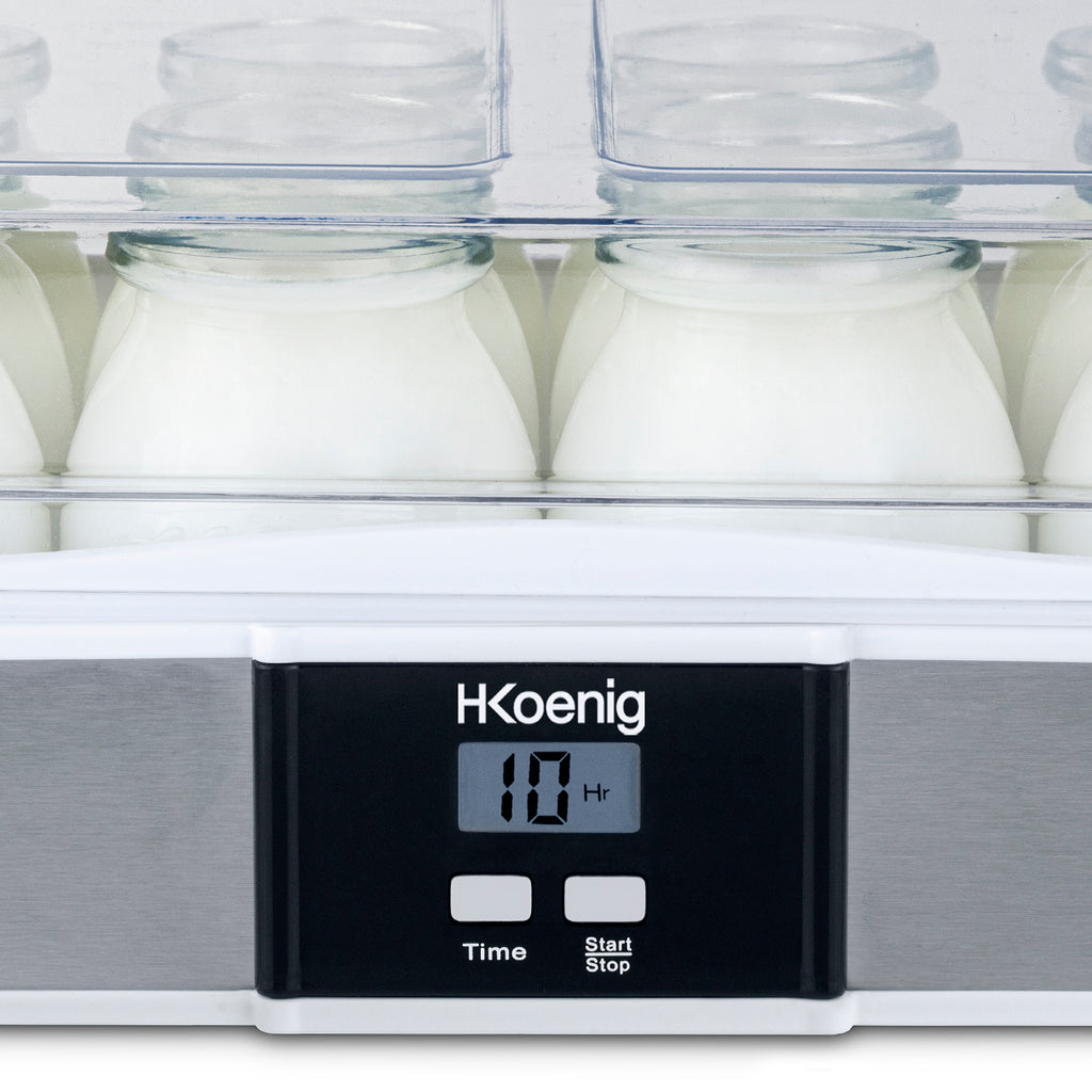 Yoghurt Maker 12 Pots - Stainless Steel