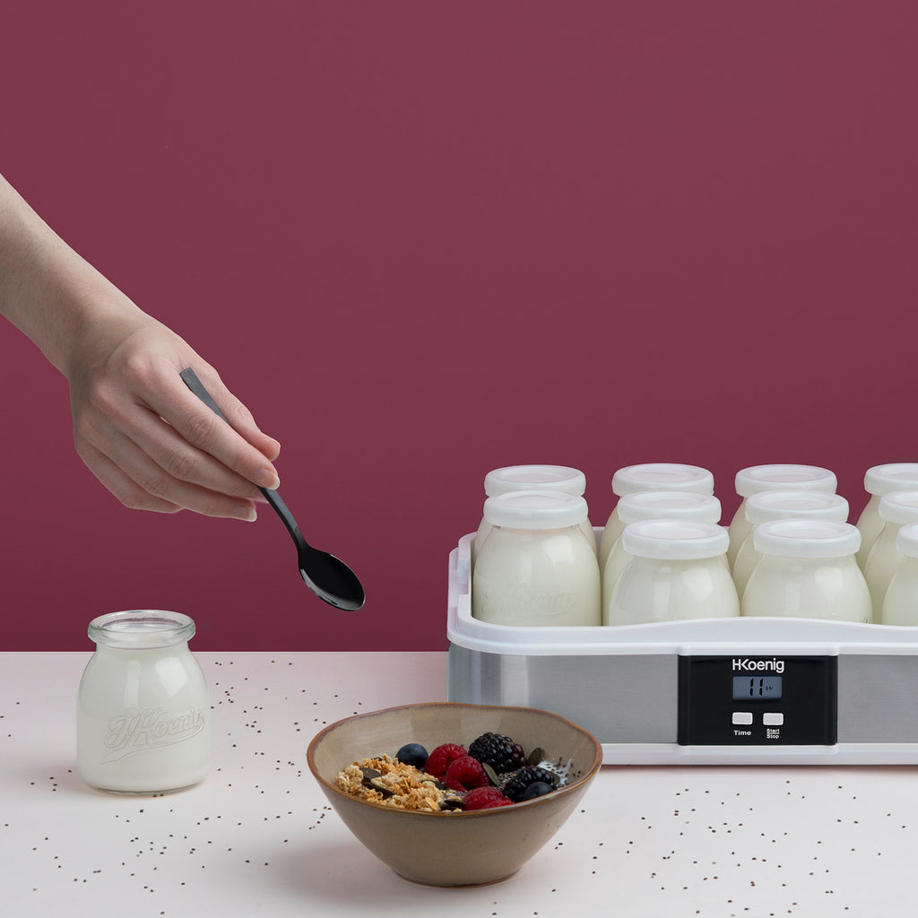 Yoghurt Maker 12 Pots - Stainless Steel