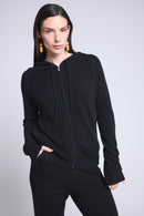 Sweat Zippe A Capuche Elya - Noir - Femme