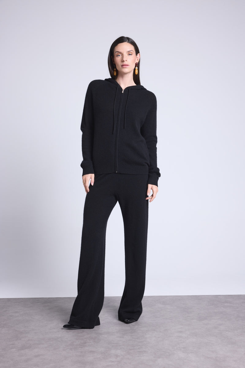 Sweat Zippe A Capuche Elya - Noir - Femme