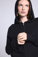 Sweat Zippe A Capuche Elya - Noir - Femme