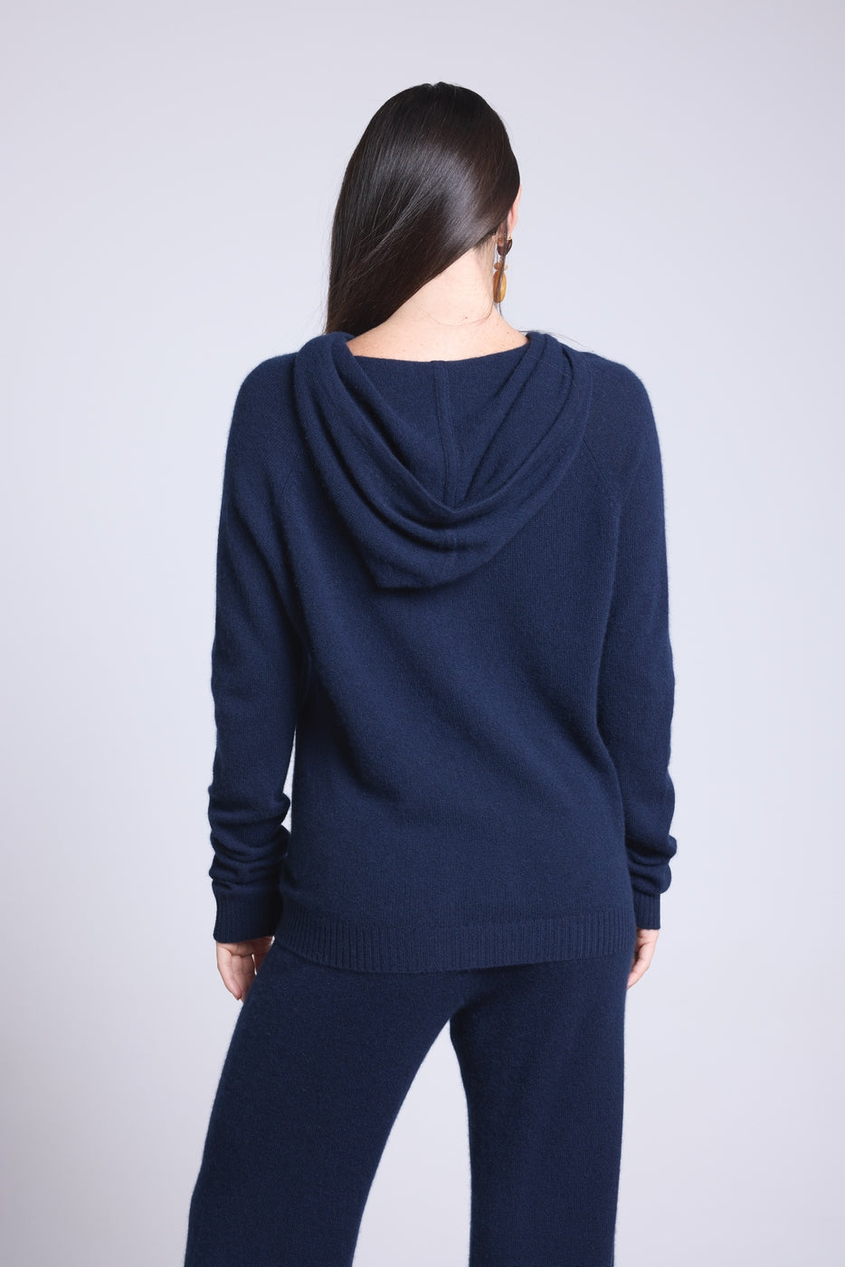 Sweat Zippe A Capuche Elya - Bleu Marine - Femme