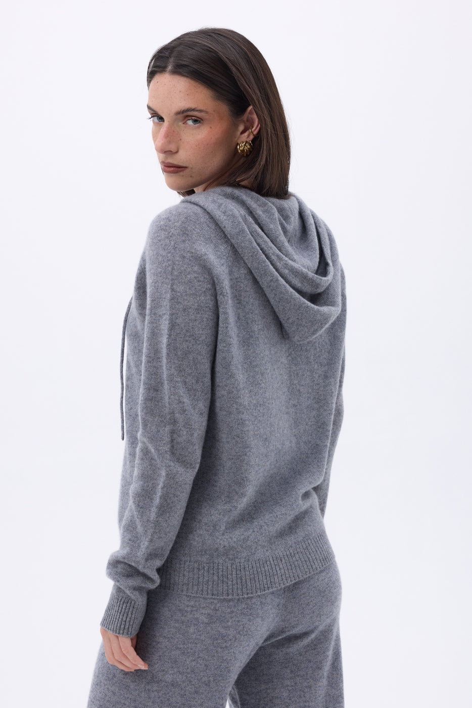 Elya Zip-Up Hoodie - Dark Grey - Women