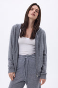 Elya Zip-Up Hoodie - Dark Grey - Women