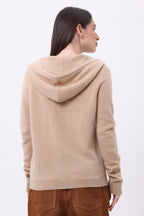 Elya Zip Hoodie - Cream Beige - Women