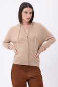 Elya Zip Hoodie - Cream Beige - Women