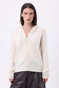 Sweat Zippe A Capuche Elya - Blanc - Femme