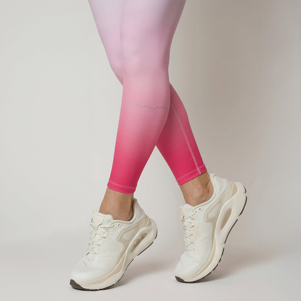 Legging De Sport Femme Ember – Taille Haute – Dégradé Rose