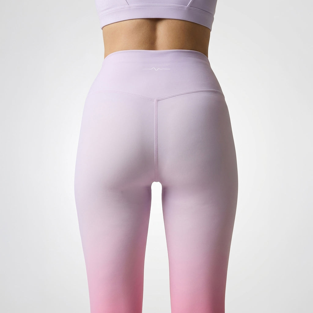 Legging De Sport Femme Ember – Taille Haute – Dégradé Rose