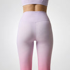 Legging De Sport Femme Ember – Taille Haute – Dégradé Rose