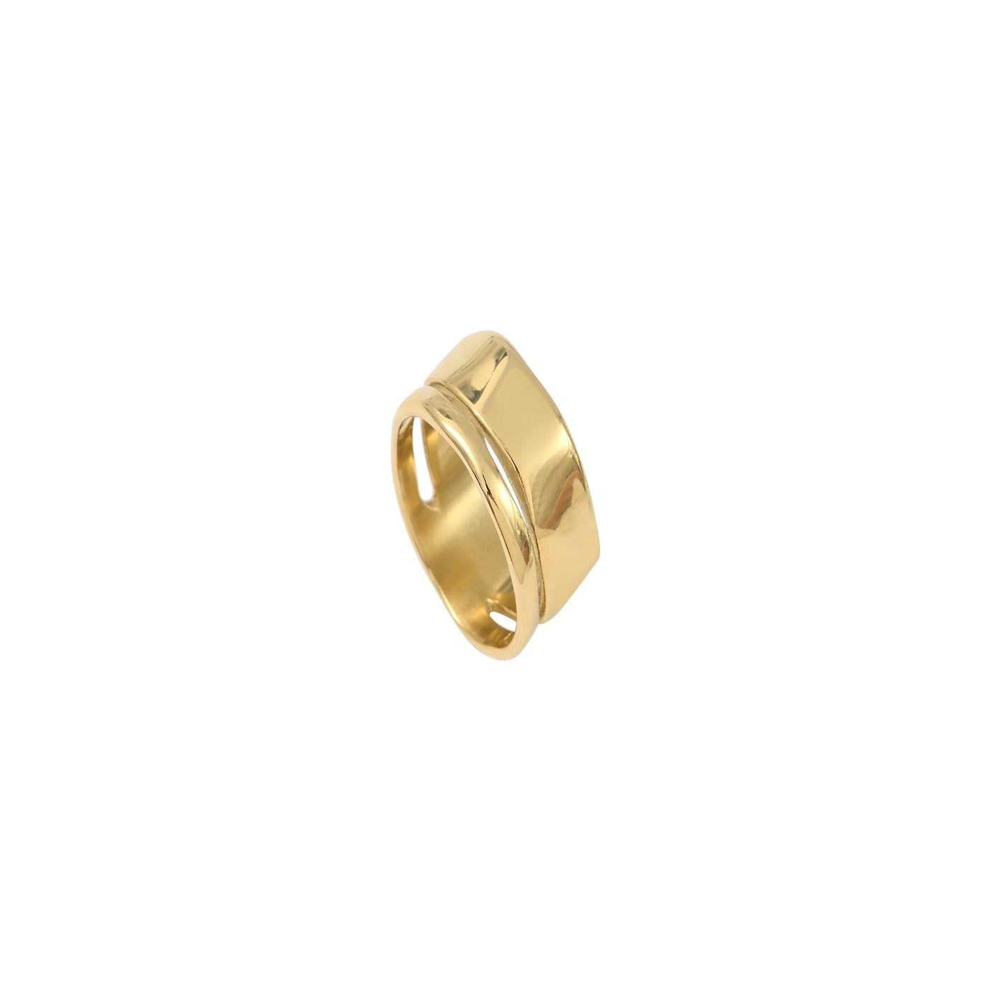Large Embossed Gold Ring