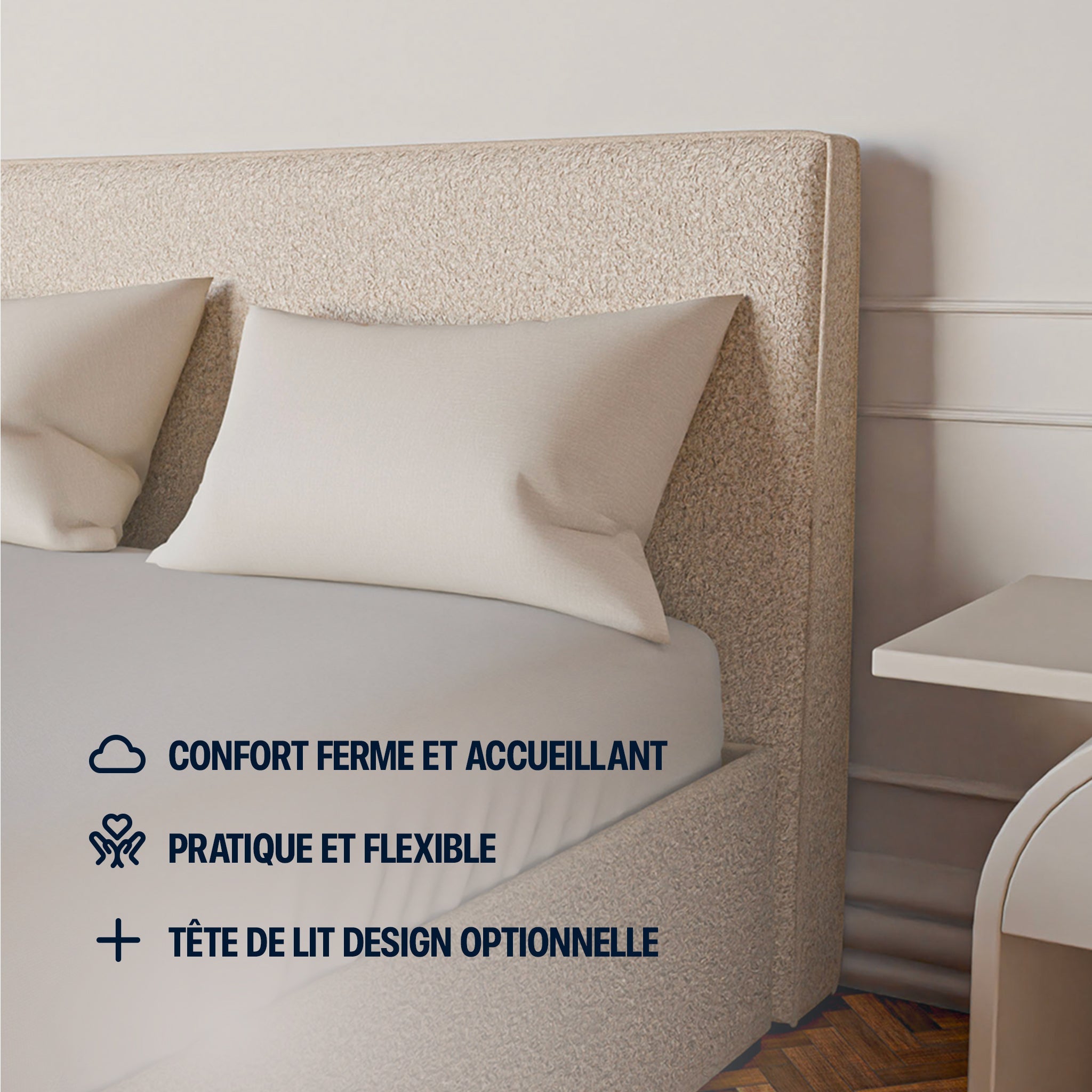 Lit Coffre Célia - Beige