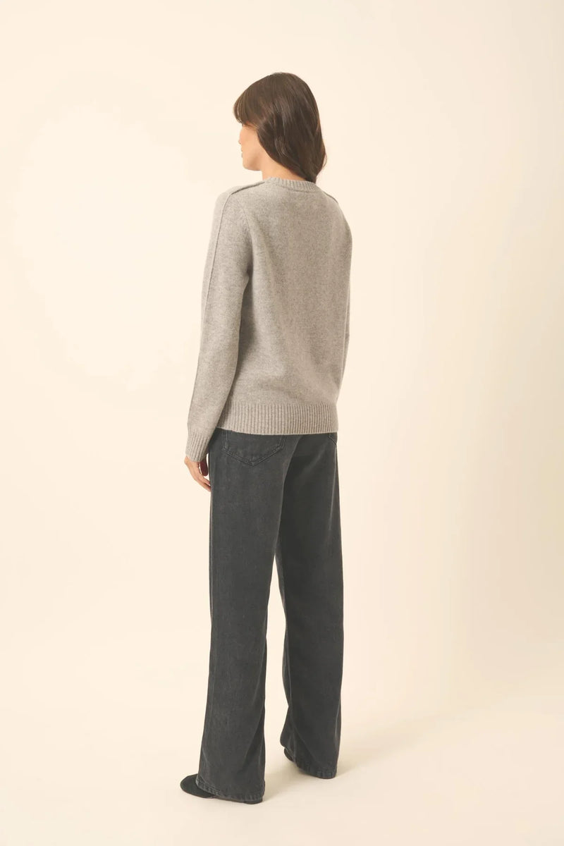 Pull Col Rond 4 Fils - Emma - Nuage Chiné