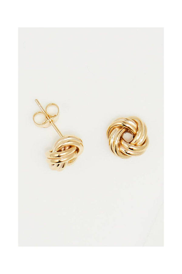 Boucles D'Oreilles "Noeud" 8 Mm Or Jaune  375/1000
