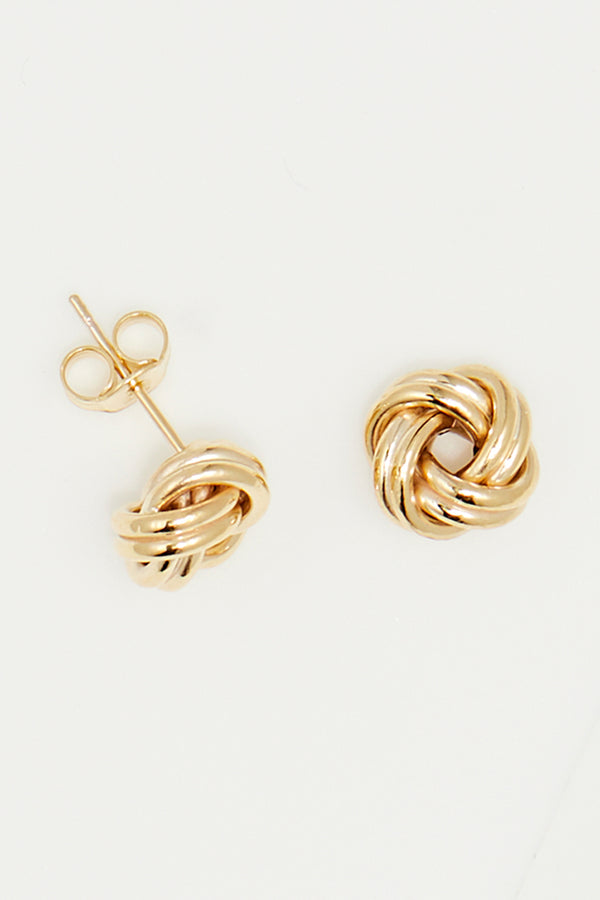 Pendientes "Nudo Trenzado 8 Mm" Oro Amarillo 375/1000