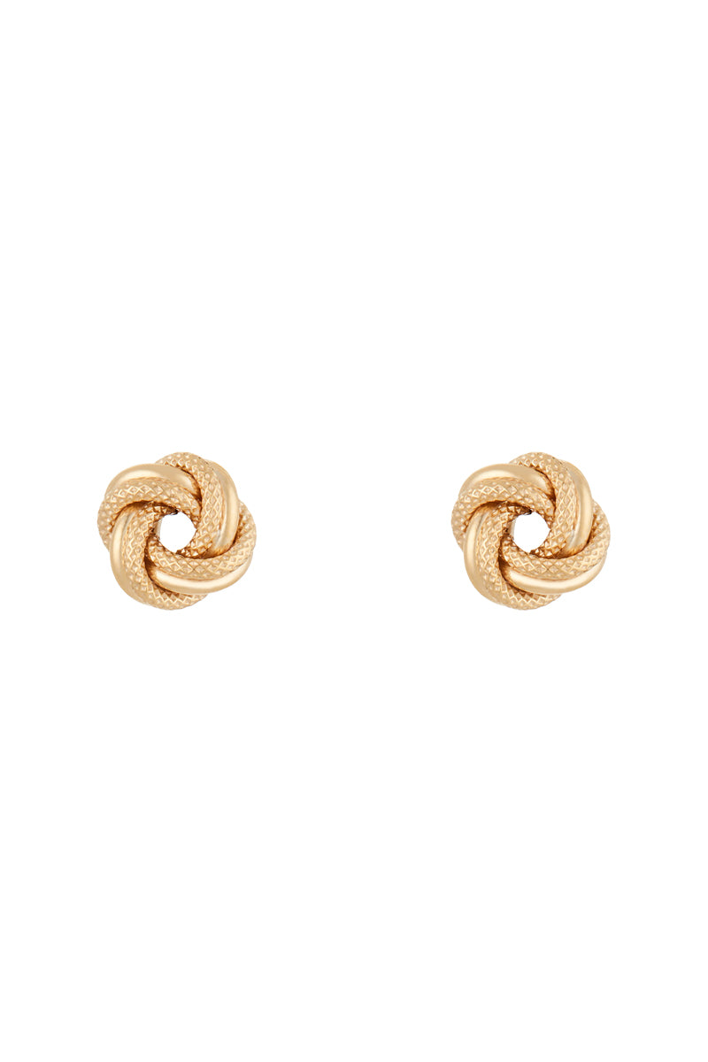 Orecchini "Nodo Intrecciato 8 Mm" Oro Giallo 375/1000
