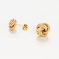 Boucles D'Oreilles "Noeud Torsadé 8 Mm"  Or Jaune 375/1000