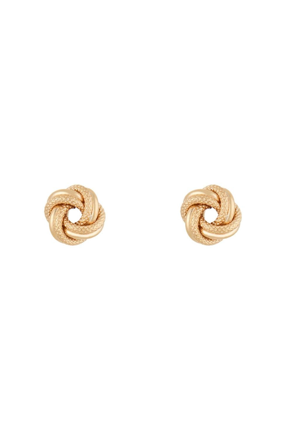 "Twisted Knot 8 Mm" Earrings - 375/1000 Yellow Gold