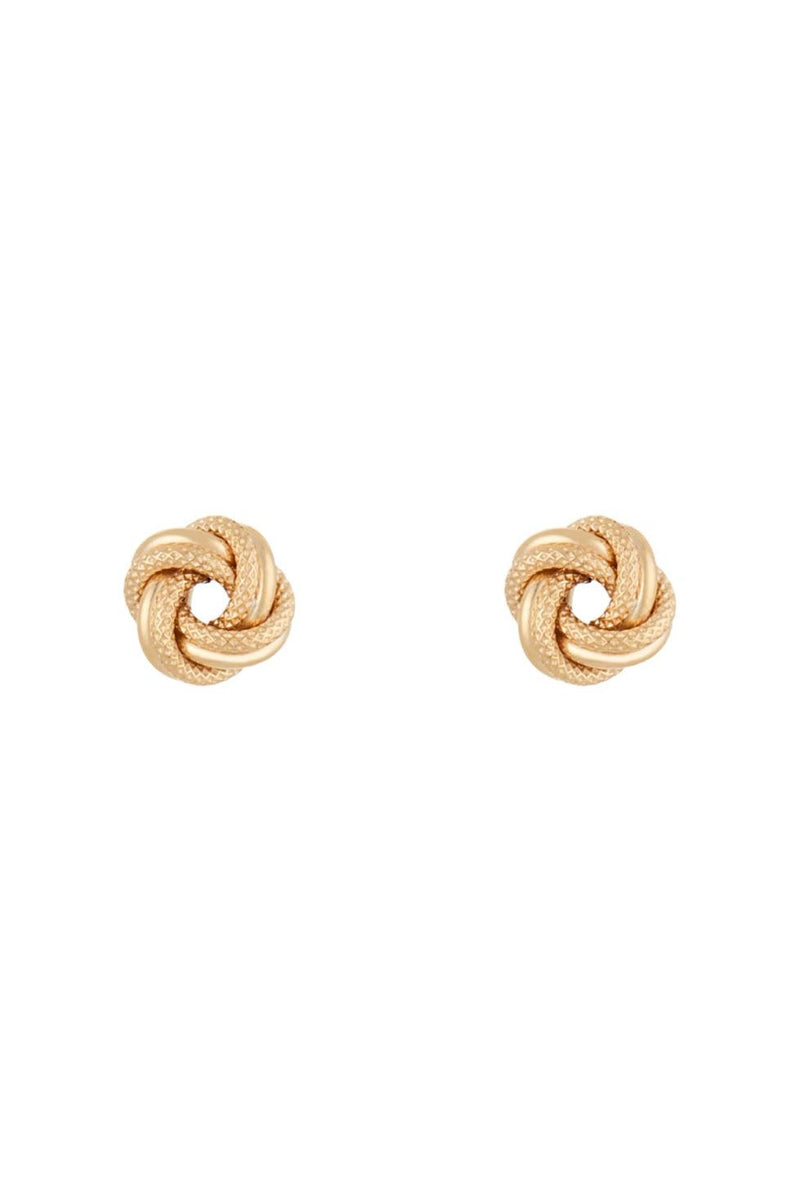 Boucles D'Oreilles "Noeud Torsadé 8 Mm" - Or Jaune 375/1000