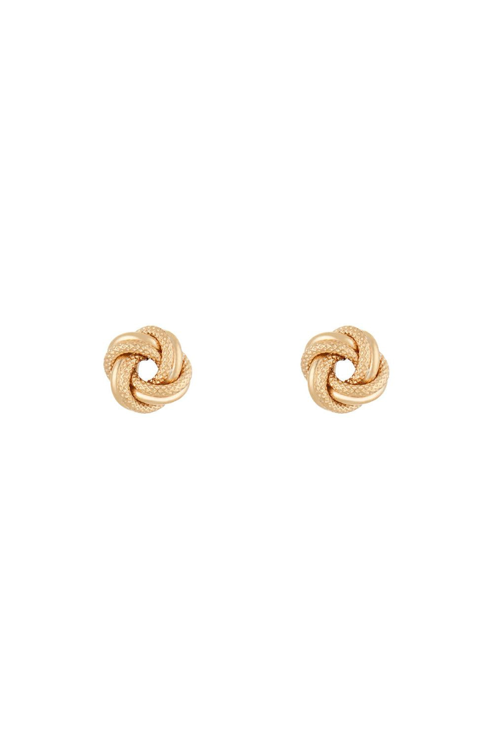 "Twisted Knot 8mm" Earrings in 375/1000 Yellow Gold