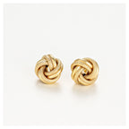 Pendientes "Nudo Trenzado 10Mm" - Oro Amarillo 375/1000