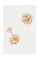 Boucles D'Oreilles " Noeud Torsadé 10Mm" Or Jaune 375/1000