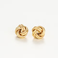 Boucles D'Oreilles " Noeud Torsadé 10Mm" Or Jaune- Or Jaune