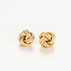 Boucles D'Oreilles " Noeud Torsadé 10Mm" Or Jaune- Or Jaune