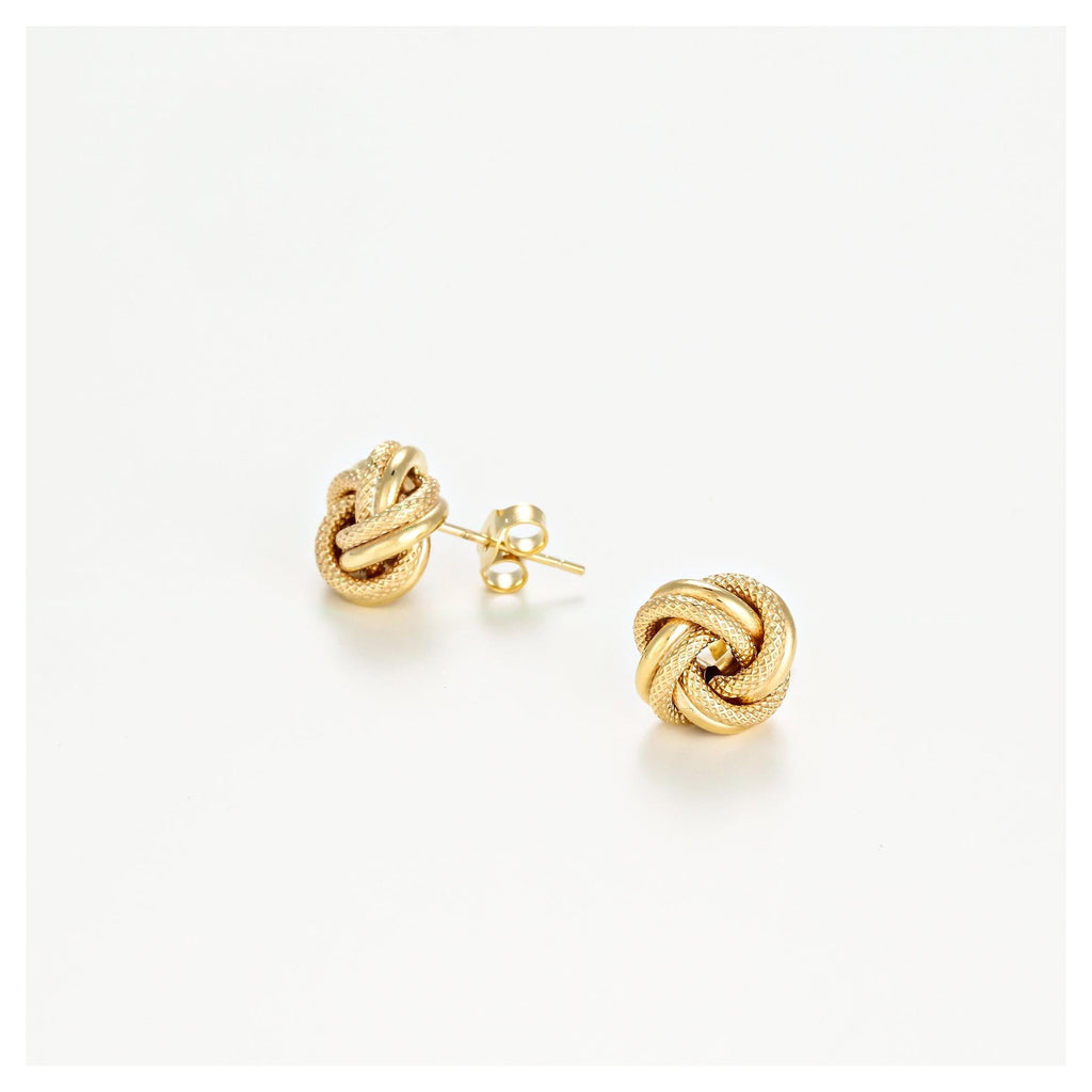 Pendientes "Nudo Trenzado 10 Mm" - Oro amarillo 375/1000