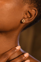 Boucles D'Oreilles " Noeud Torsadé 10Mm" Or Jaune 375/1000