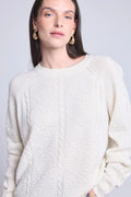 Maglione All Over Heart Emy - Bianco - Donna - Cashmere e lana