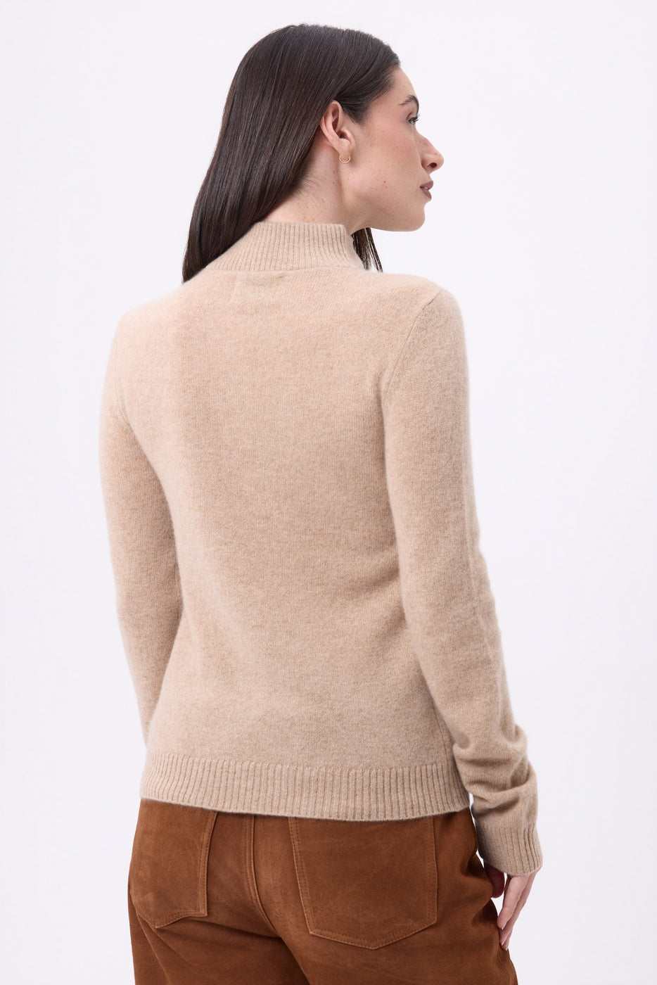 Emy Half-Zip Jumper - Cream Beige - Women