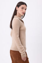 Emy Half-Zip Jumper - Cream Beige - Women