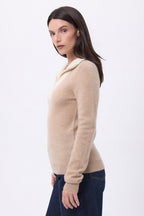 Emy Half-Zip Jumper - Beige Cream White - Women