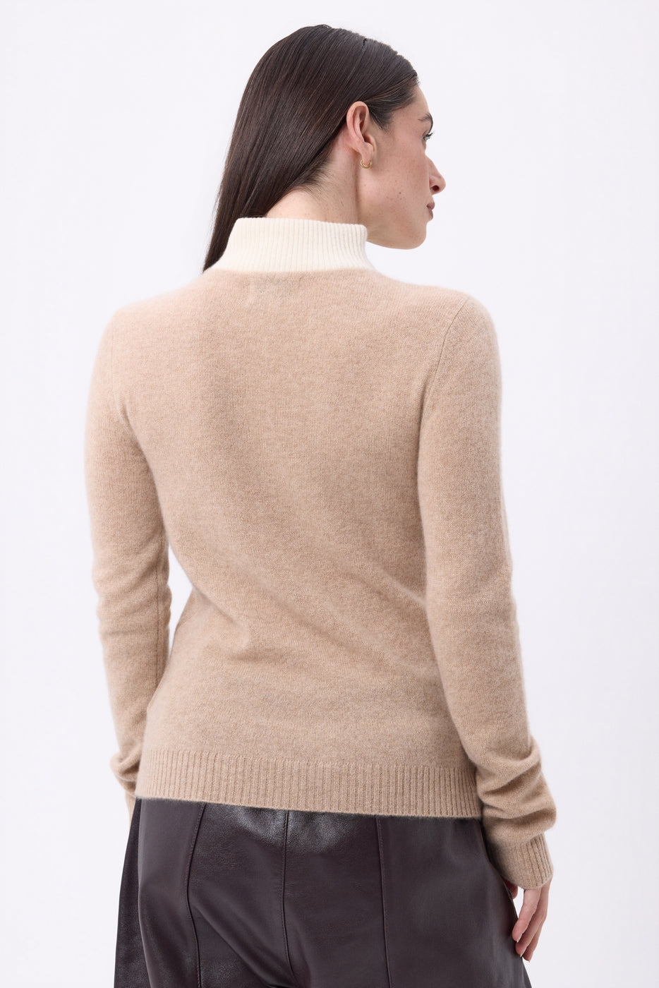 Emy Half-Zip Jumper - Beige Cream White - Women