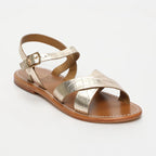 Eneya Sandals - Light Gold Croco
