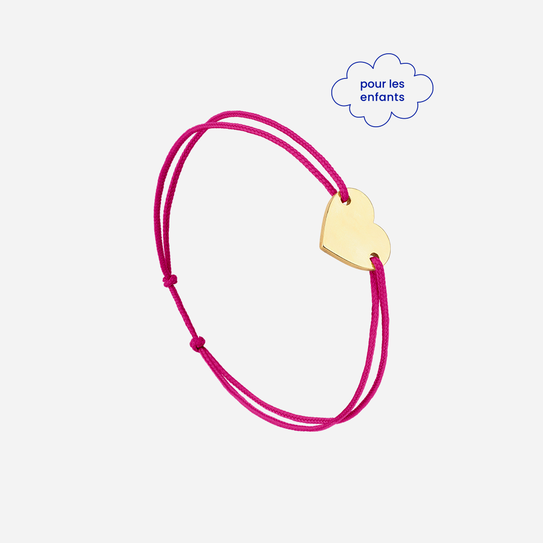 Bracelet Coeur Rose Fushia - Rose Fuchsia