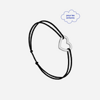 Pulsera Corazón Vacío Negra - Negro