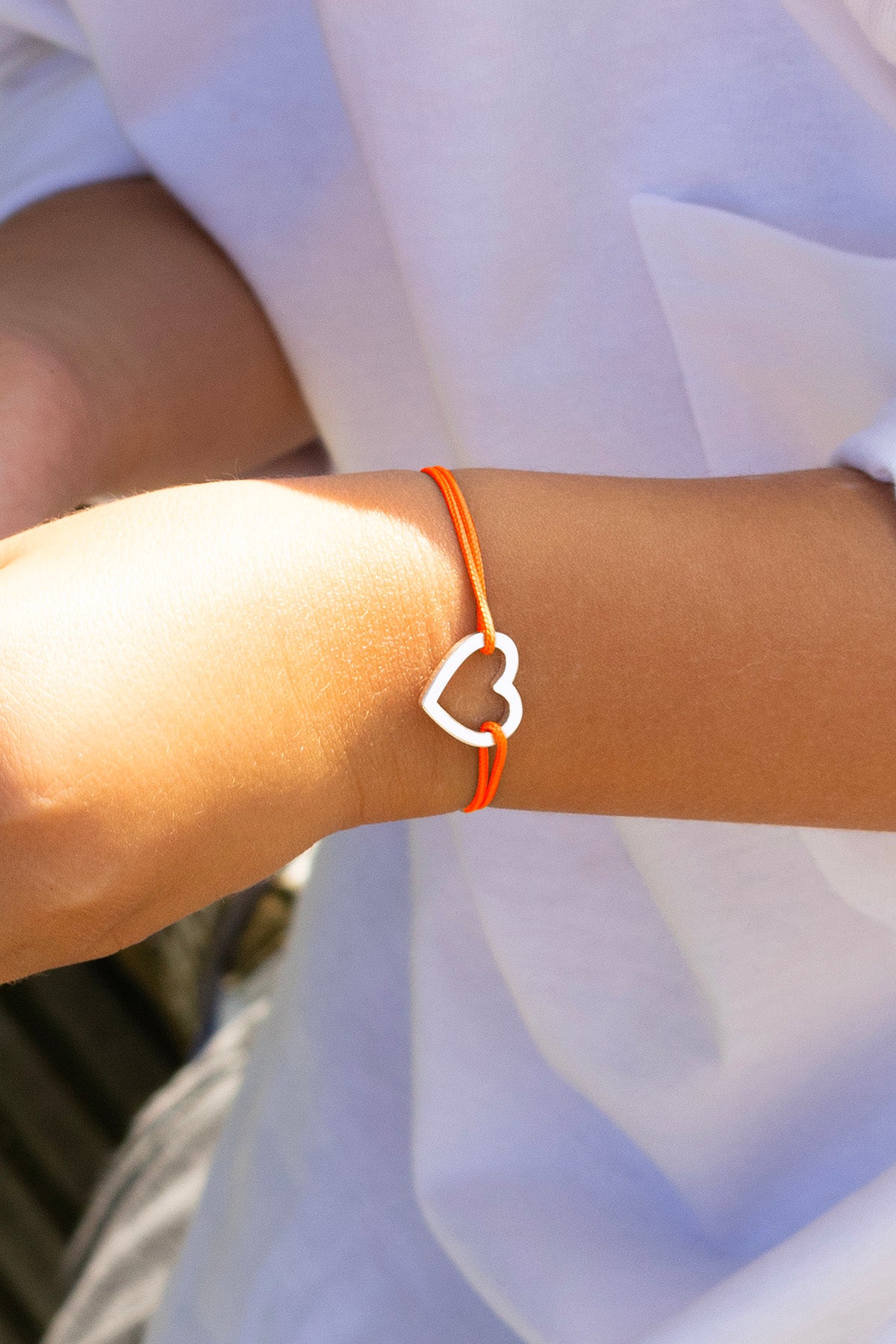 Pulsera Corazón Vacío Negra - Negro
