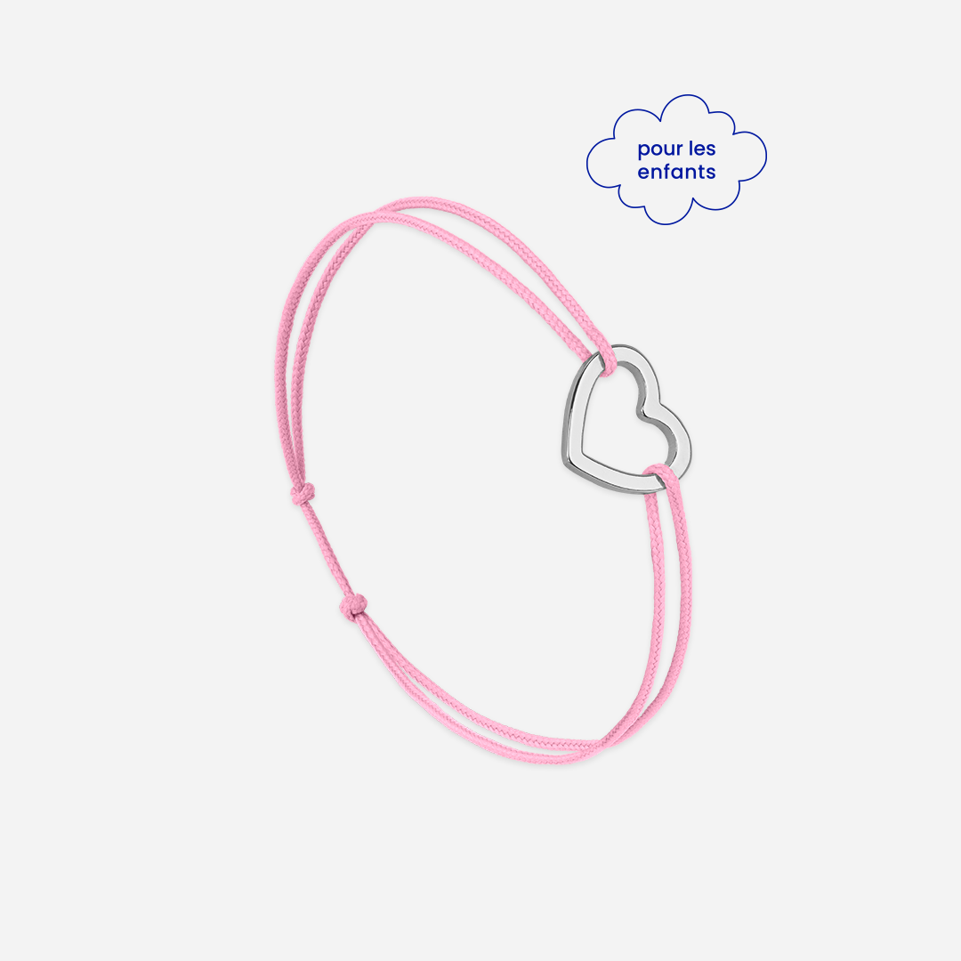 Pulsera Corazón Vacío Rosa - Rosa