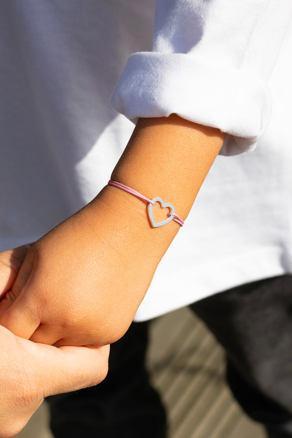 Pulsera Corazón Vacío Rosa - Rosa
