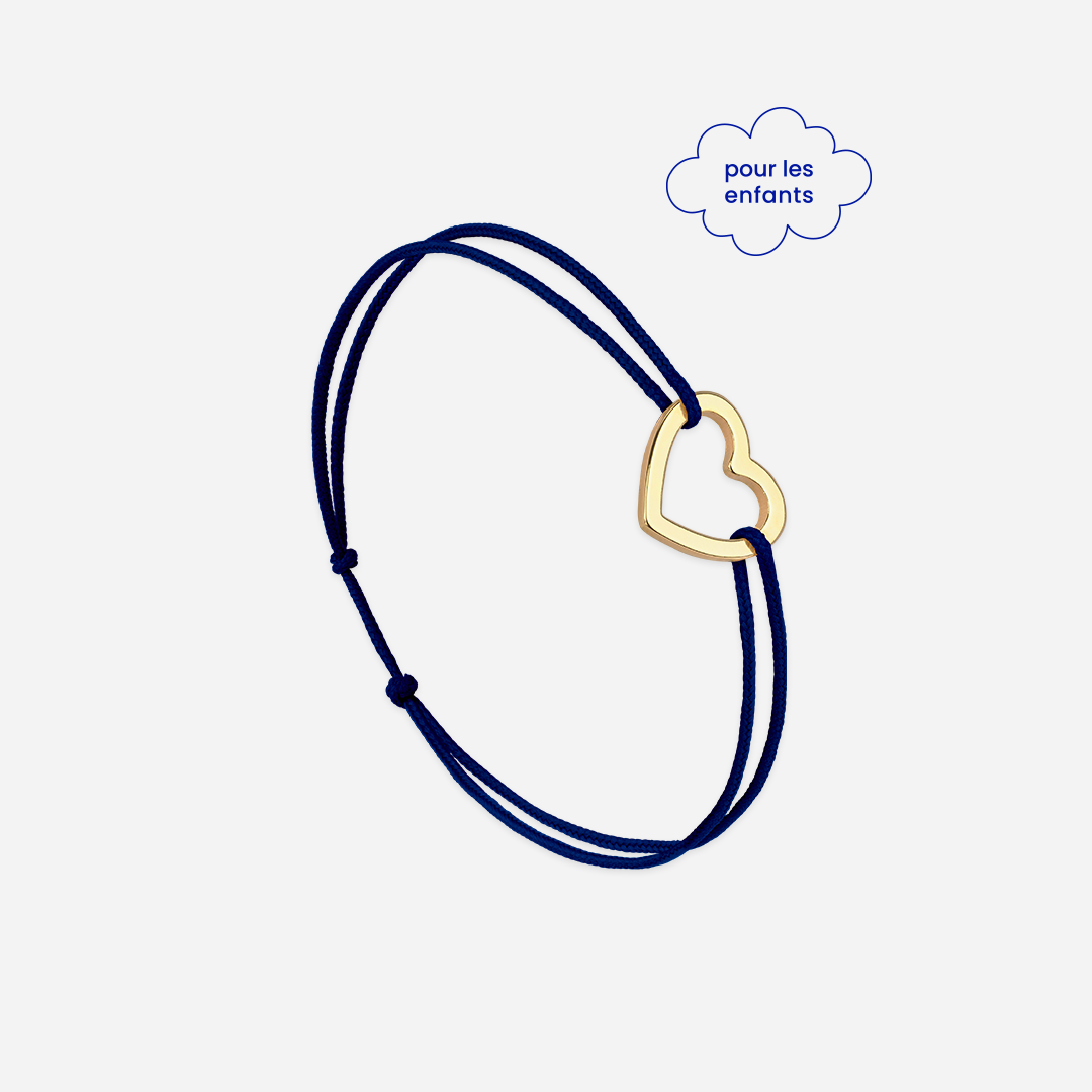 Bracelet Coeur Vide Bleu Nuit - Bleu Nuit