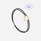 Pulsera Corazón Vacío Negro - Negro Vacío