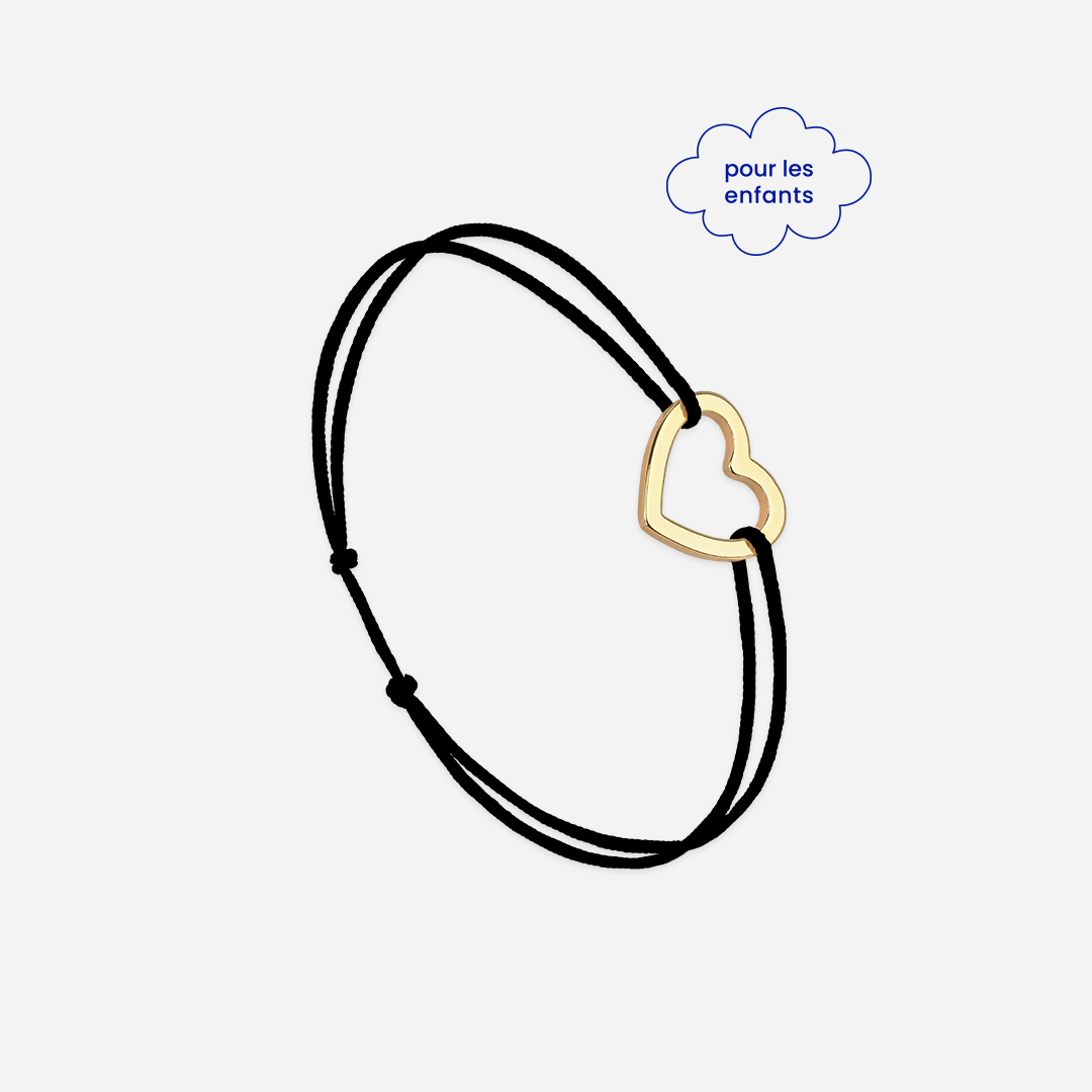 Pulsera Corazón Vacío Negro - Negro Vacío