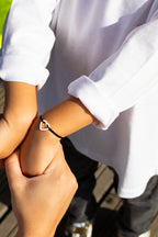 Pulsera Corazón Vacío Negro - Negro Vacío