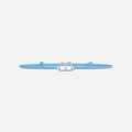 Bracelet Lettres Plaqué Argent Enfant - Bleu Ciel