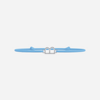 Bracelet Lettres Plaqué Argent Enfant - Bleu Ciel
