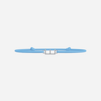 Bracelet Lettres Plaqué Argent Enfant - Bleu Ciel