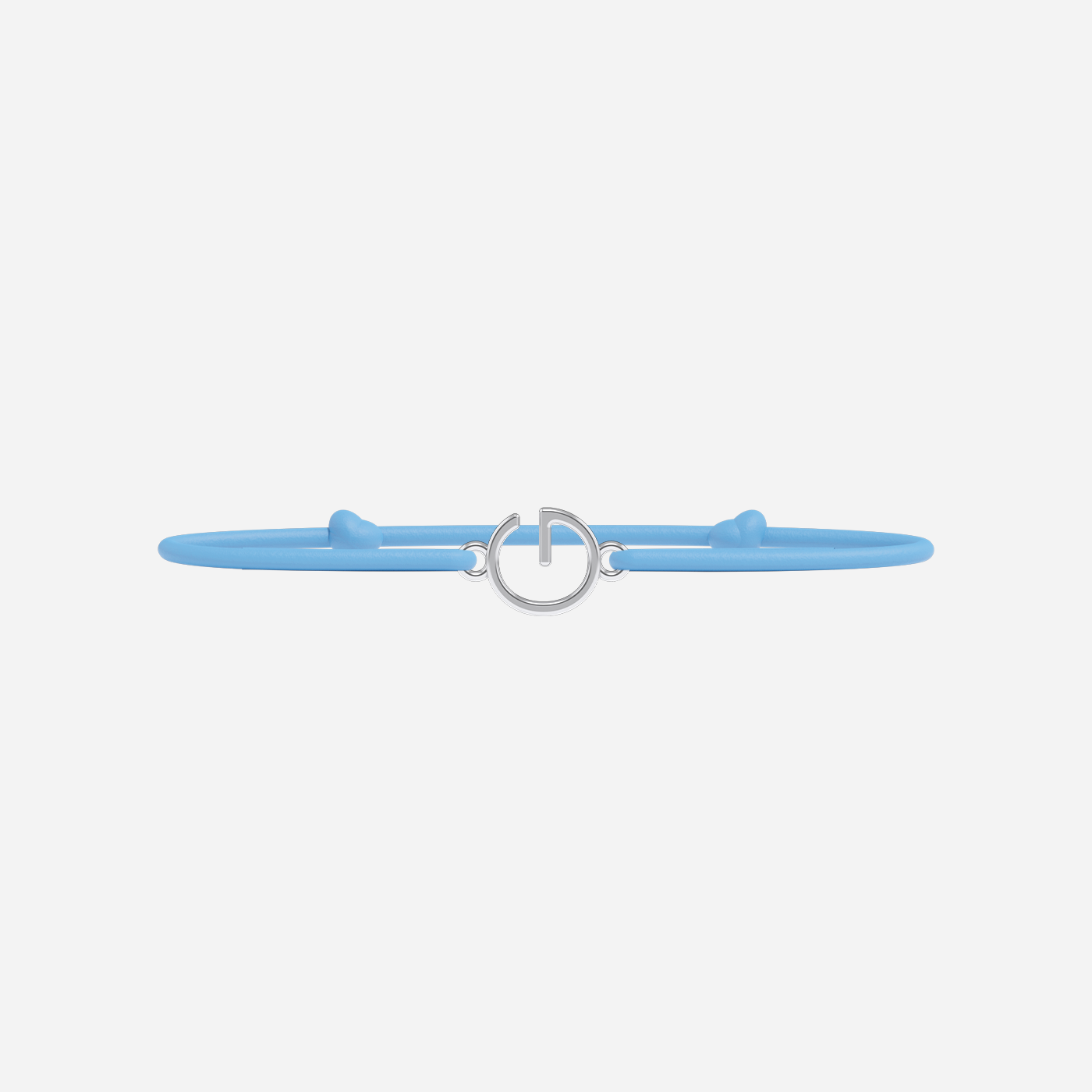 Pulsera Letras Bañada en Plata - Niño - Azul Cielo